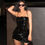 Thumbnail: AFARE - Sleeveless Black PU Mini Dress