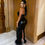 Thumbnail: CHLOÉ - Black Strapless Midi Dress With Feather Hem