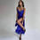 Thumbnail: PARIS - Satin Thigh Split Midi Dress In Blue