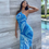 Thumbnail: HalterNeck Printed Dress In Blue