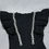 Thumbnail: CAMILA - Black Rhinestone Flutter Sleeve Cutout Mini Bodycon Dress