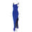 Thumbnail: PARIS - Satin Thigh Split Midi Dress In Blue