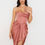 Thumbnail: CHARLOTTE - Pink Satin Off Shoulder Midi Dress 
