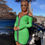Thumbnail: VANIA - Green Long Sleeves Off Shoulder Dress