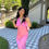 Thumbnail: MADELEINE - Pink V-Neck Backless Silk Dress