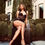 Thumbnail: CIARA - Black Draped Corset Dress