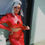 Thumbnail: KAROLIN - Red Faux Leather CutOut Maxi Dress