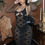 Thumbnail: HARPER - Black Patchwork Print Maxi Dress with Shawl Hollow