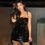 Thumbnail: AFARE - Sleeveless Black PU Mini Dress