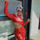 Thumbnail: KAROLIN - Red Faux Leather CutOut Maxi Dress