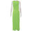 Thumbnail: VANINE - Green Plunging Neck Open Front Midi Dress