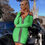 Thumbnail: VANIA - Green Long Sleeves Off Shoulder Dress