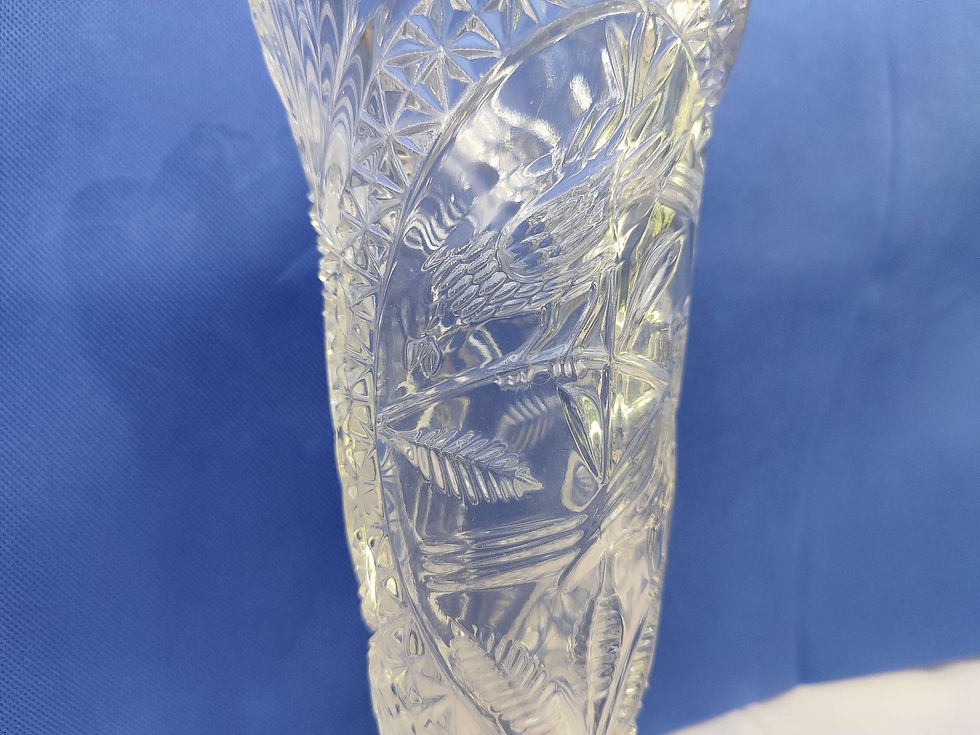 Thumbnail: Vintage Hofbauer Byrdes Large Crystal Vase unique find beautiful mothers fathers day present european vintage item holland