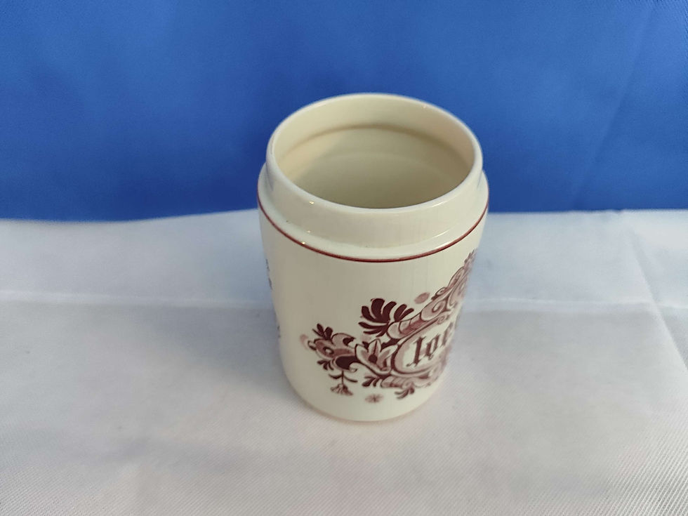 Thumbnail: Hand painted red Delft Apothecary jar Locoid 