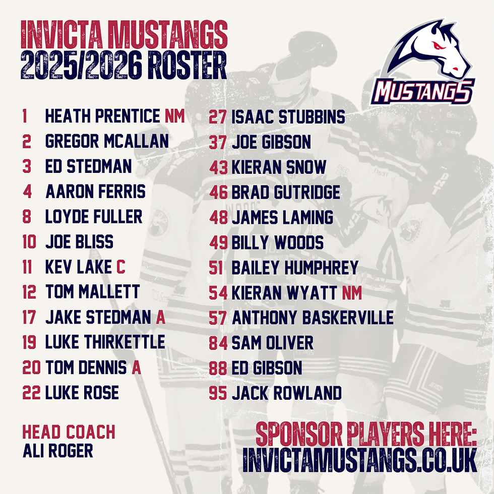 2025/2026 Invicta Mustangs Roster