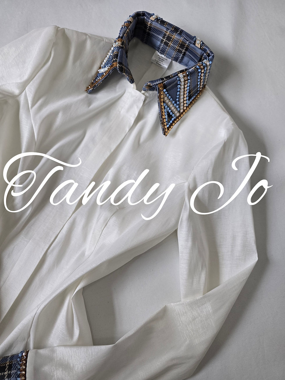 Thumbnail: Day Shirt Ivory Periwinkle Buckskin Plaid