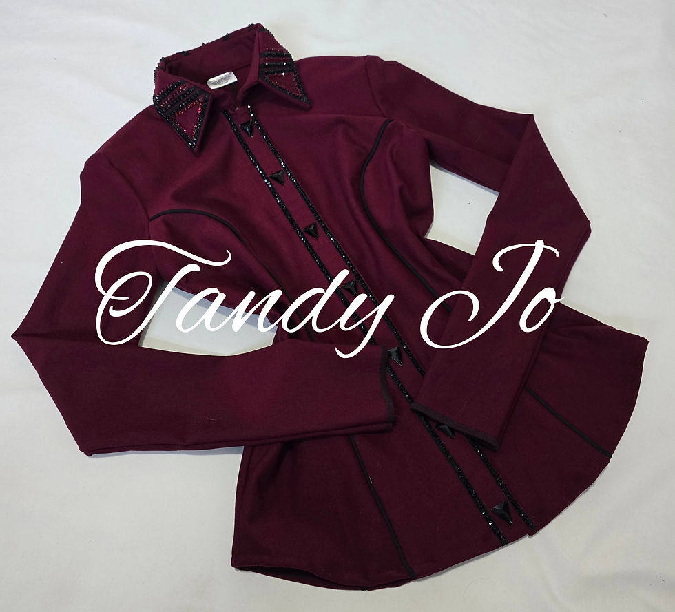 Burgundy Day Shirt Showmanship Top *Special Pricing*