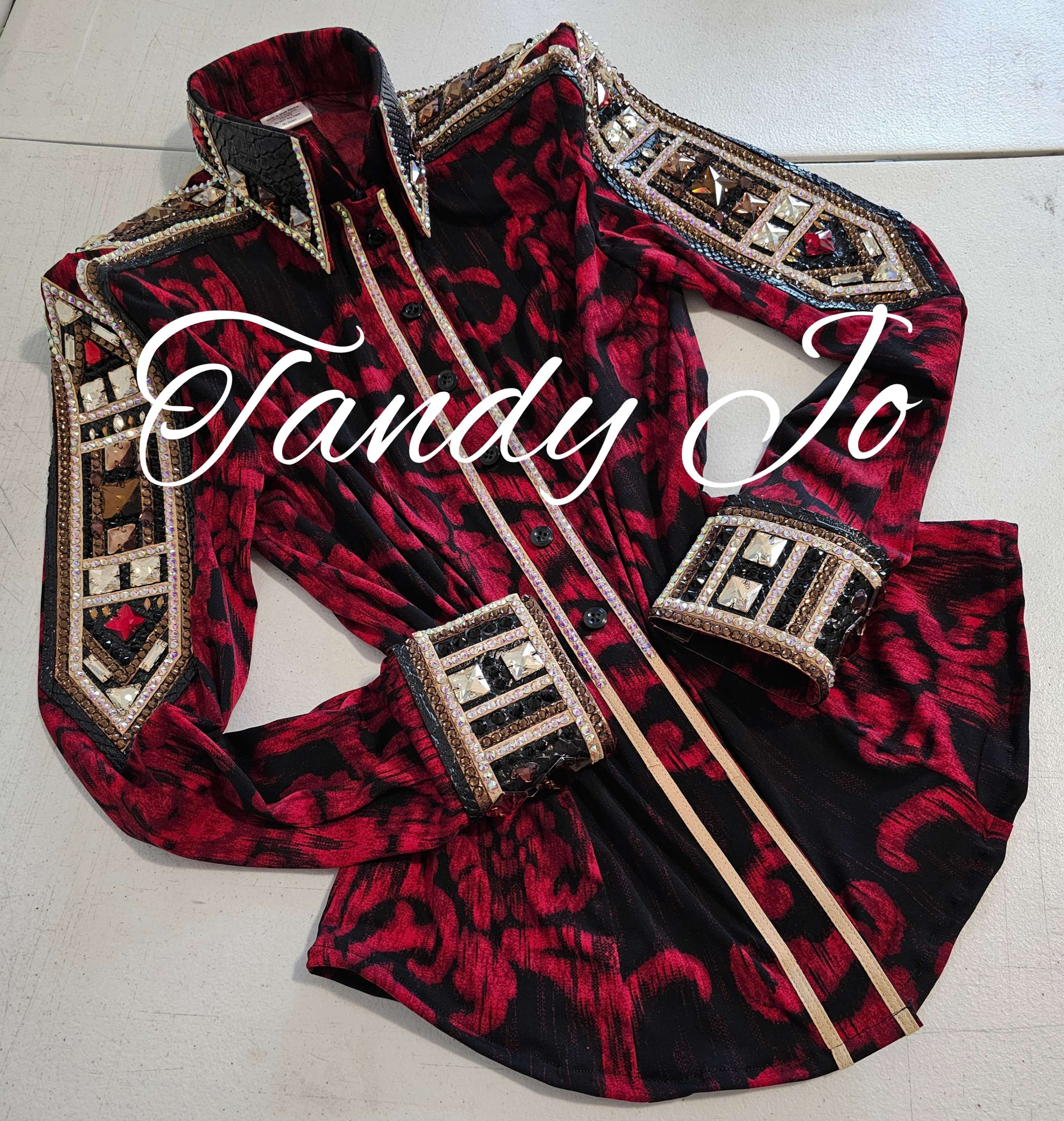 Day Shirt Red Black Copper French Tan