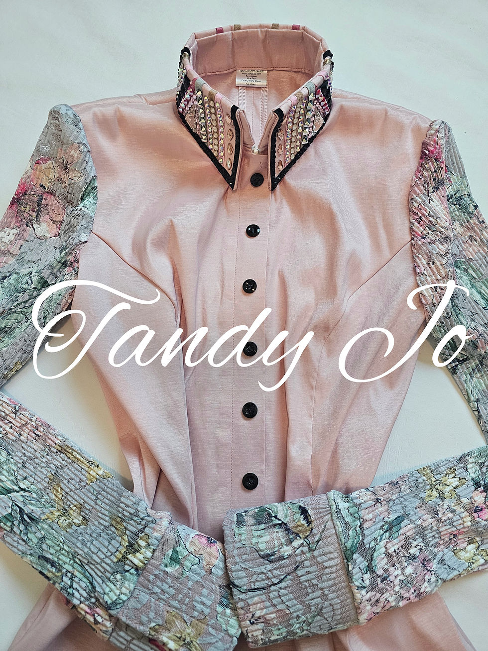 Thumbnail: Day Shirt Rose Gold Taffeta SHEER Sleeve *Special pricing*
