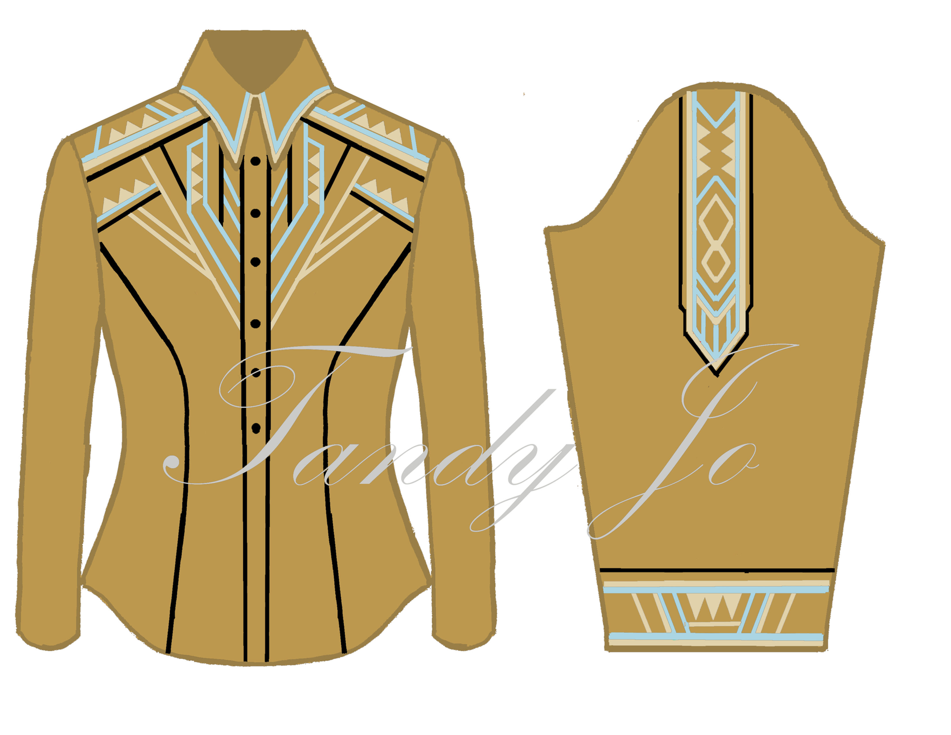 Mustard Black Light Blue French Tan