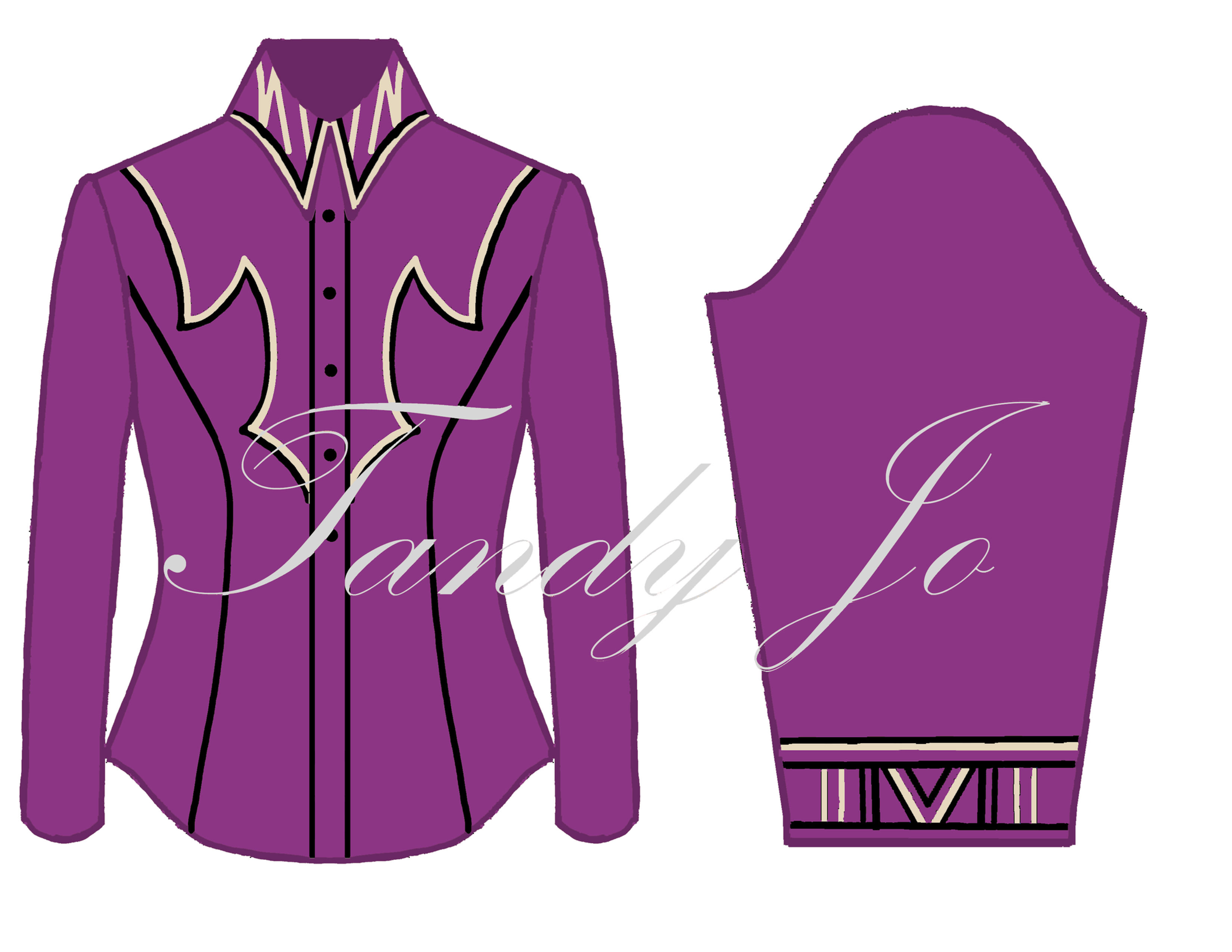 Magenta Black French Tan