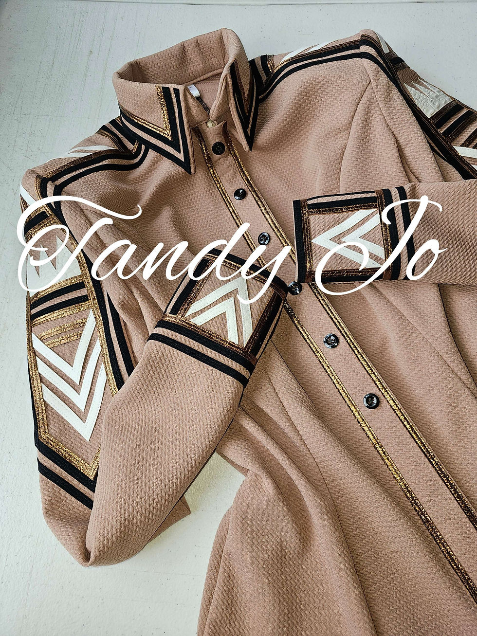 Thumbnail: Day Shirt Taupe Texture Copper White Black