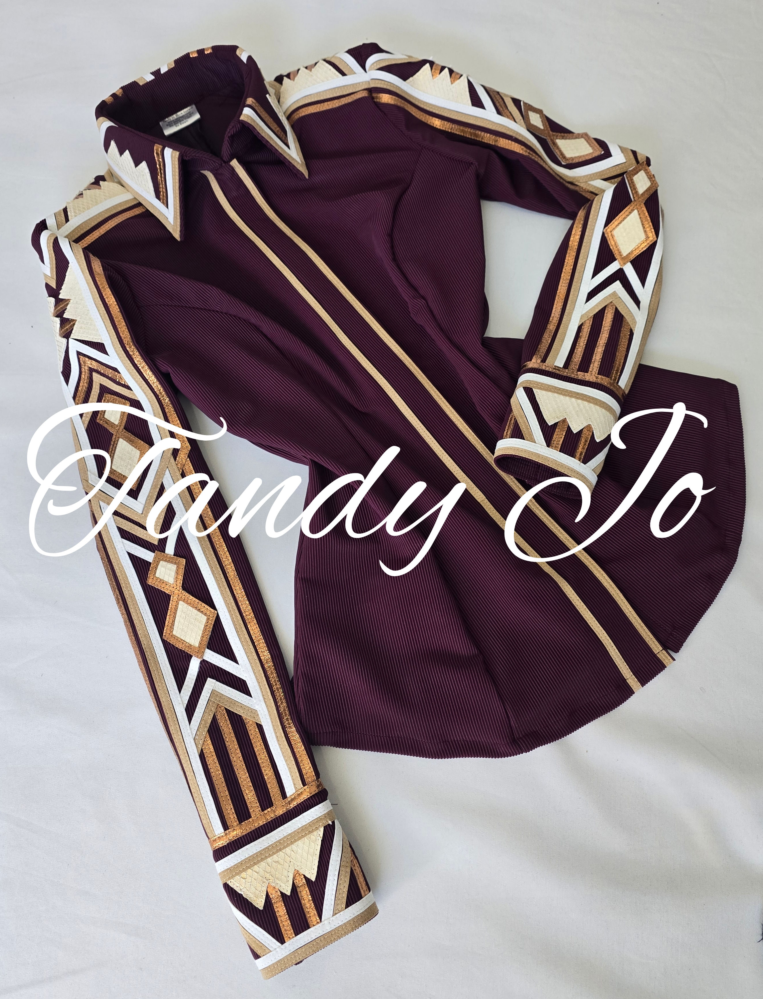 Day Shirt Burgundy Copper Tan Cream