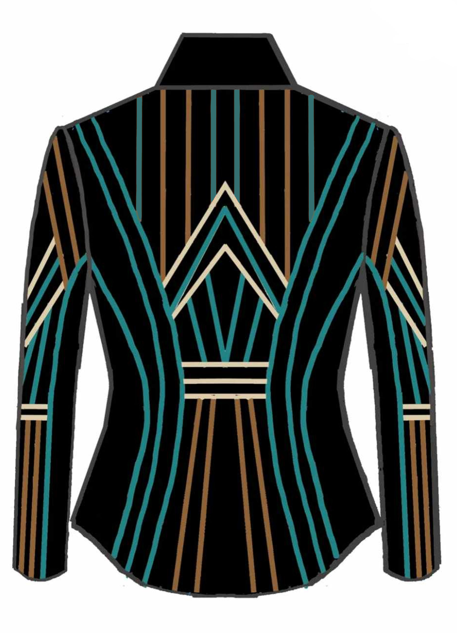 Black Teal Copper French Tan