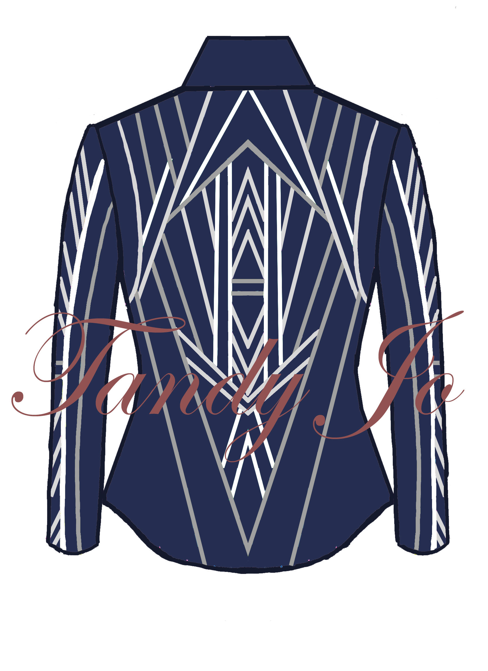 Navy White Silver Gray