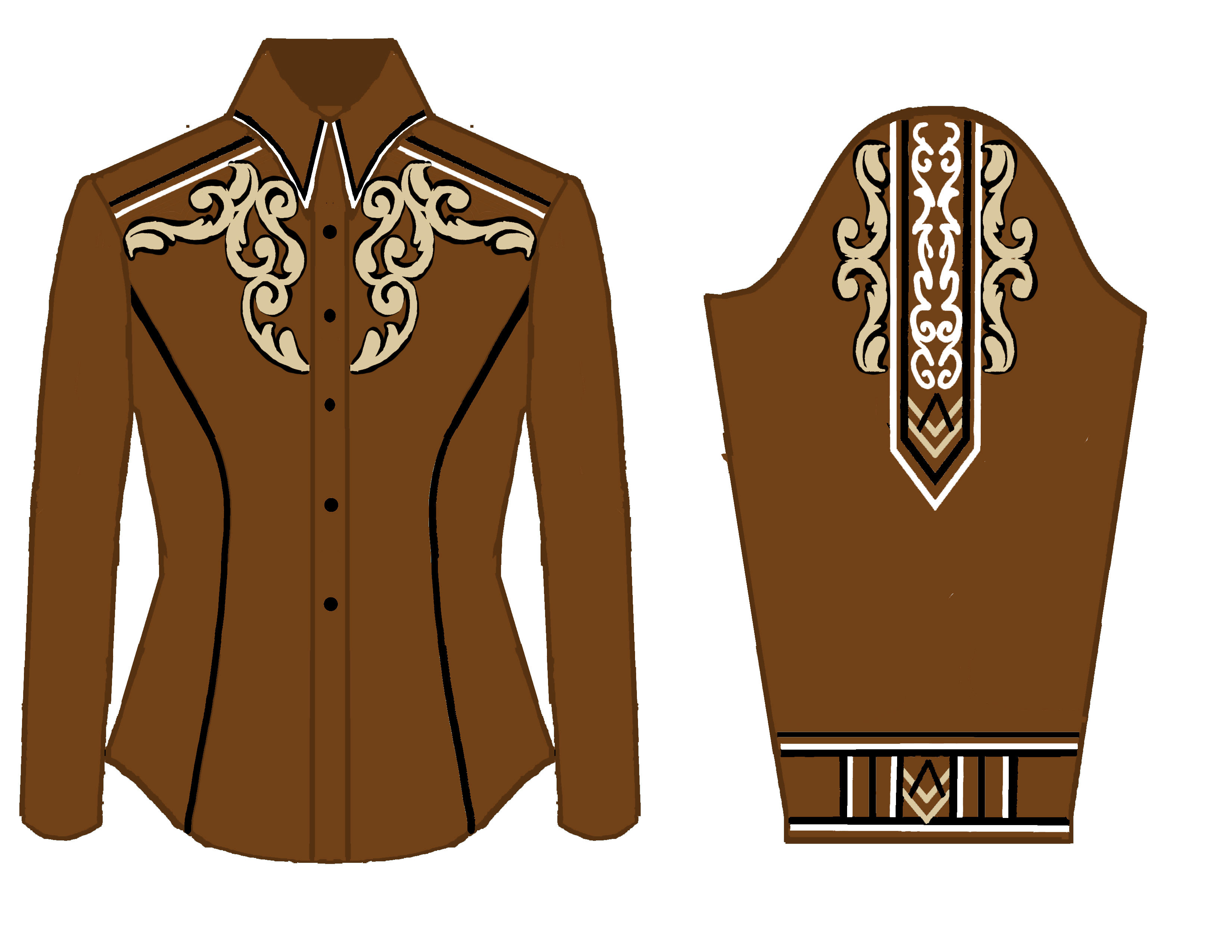 Copper French Tan Black White