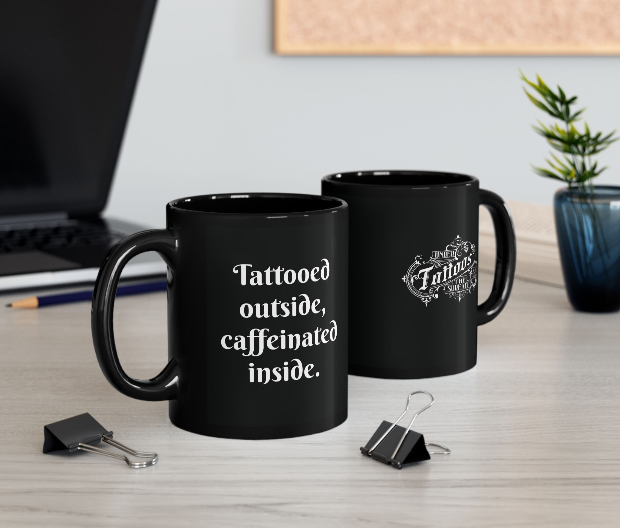 Tattoo Lover's Black Mug