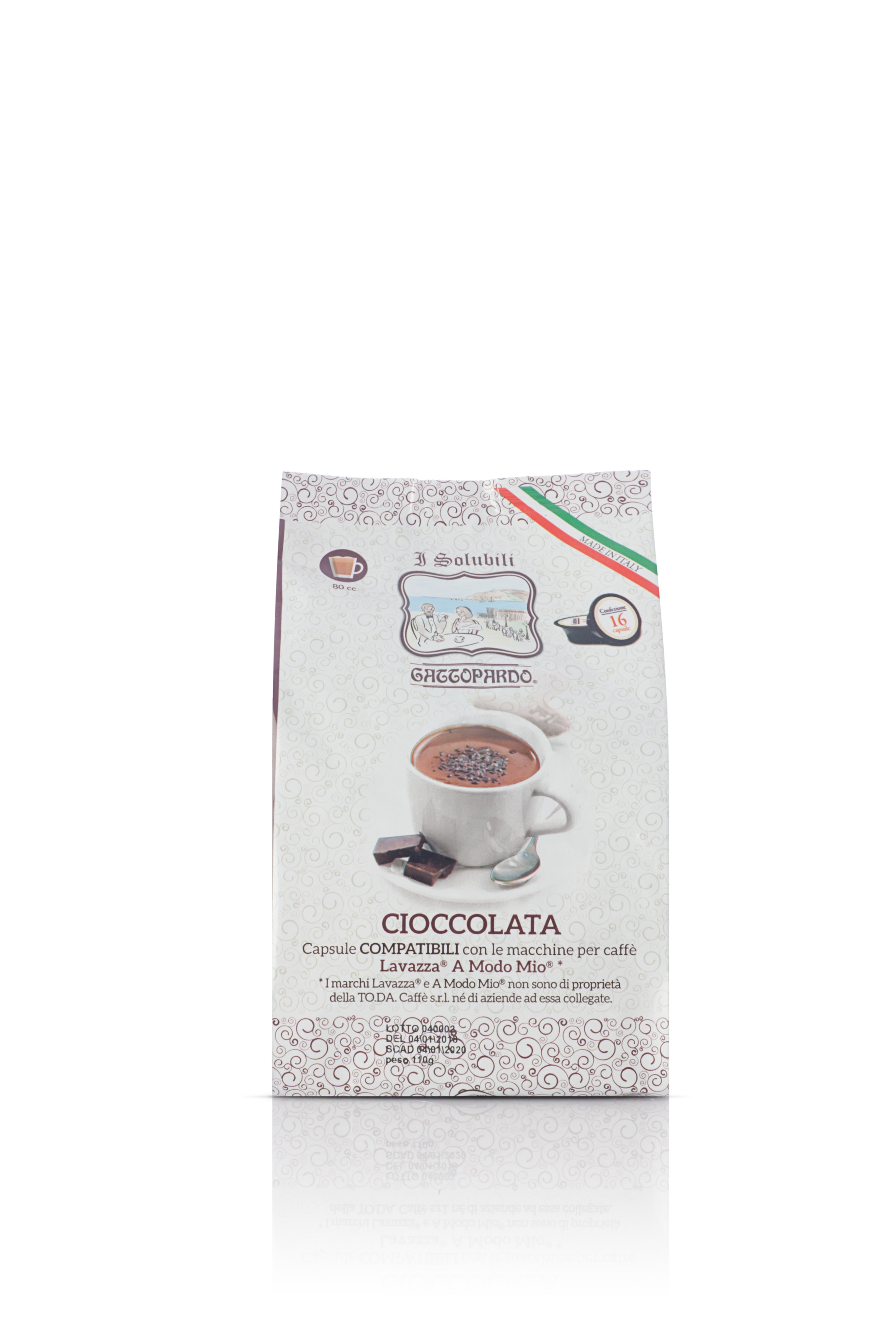 Cioccolata 128 capsule Gattopardo compatibili A Modo Mio*