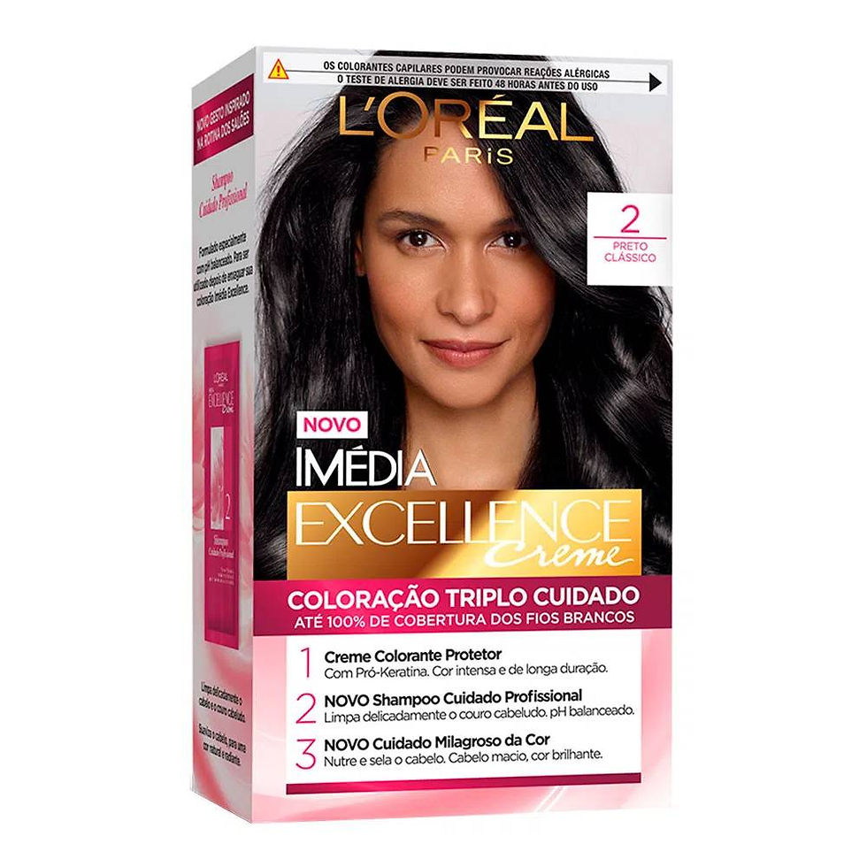 Tinta de Cabelo L'Oreal Imédia Excellence 2 Preto Clássico