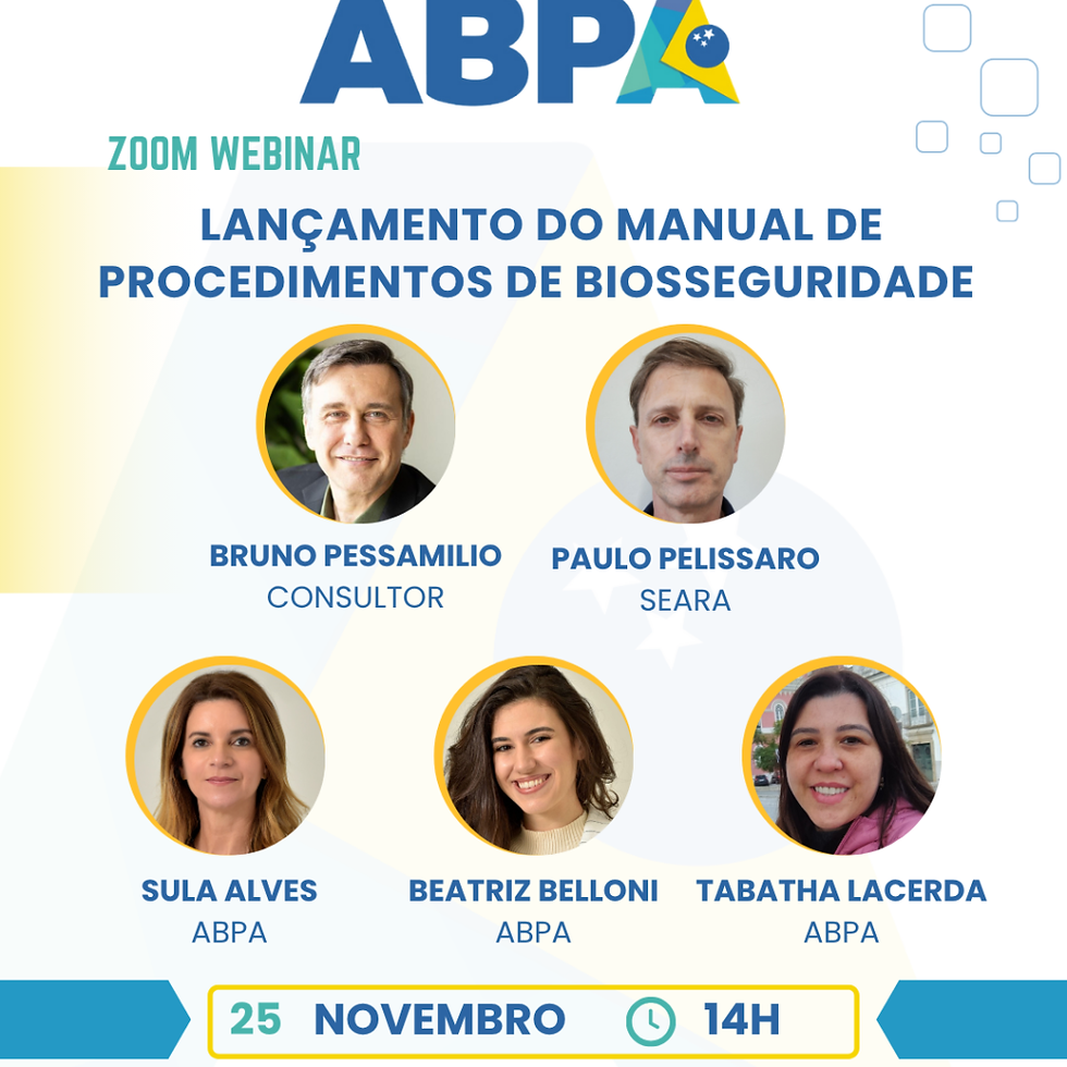 ABPA lança Manual de Biosseguridade para Aves e Suínos durante webinar da Academia ABPA