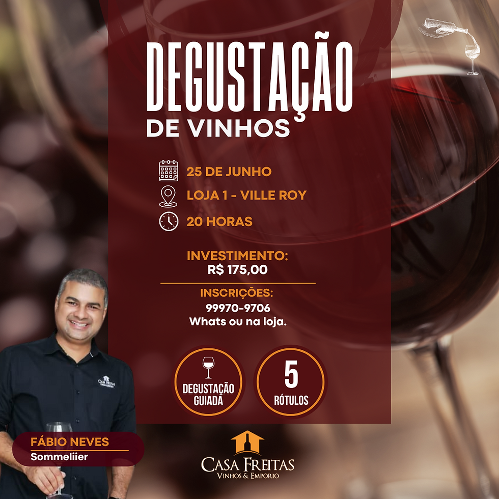 DEGUSTAÇÃO DE VINHOS -JUNHO/25