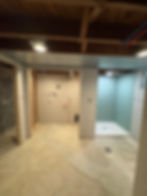 Modern Basement Bathroom Progress 9