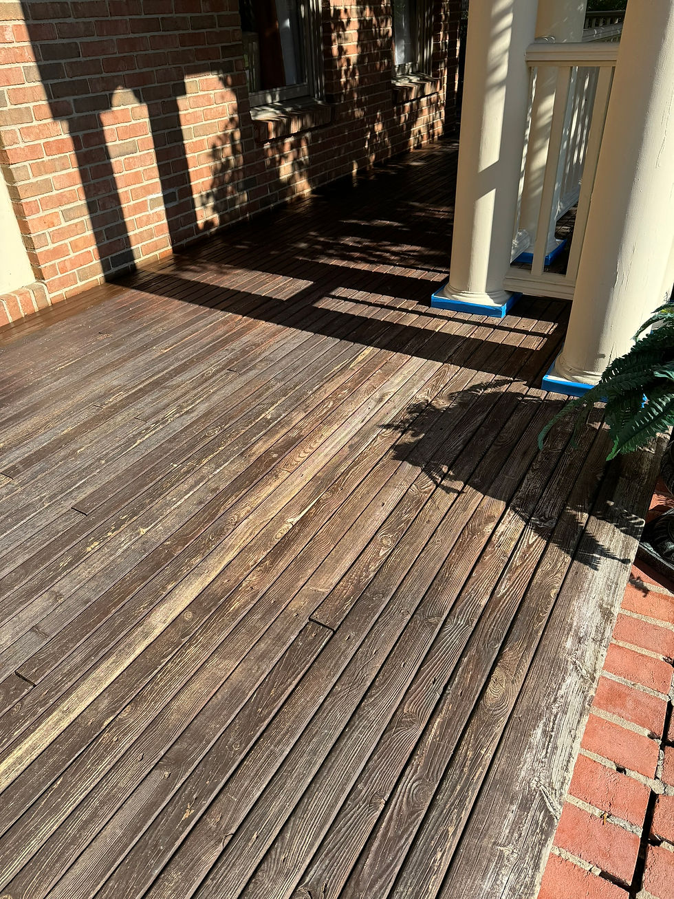 Porch 1 Pressurewash and Refinish Progress