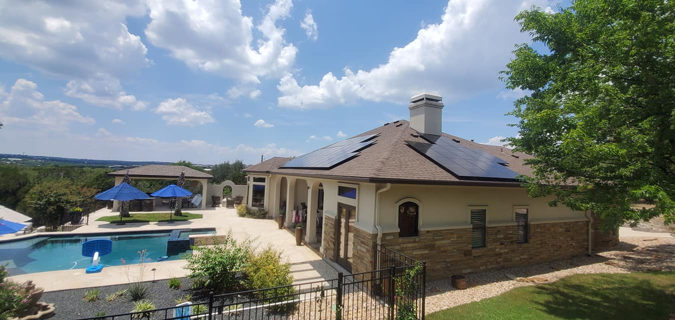 rooftop solar on a home with shingled roof