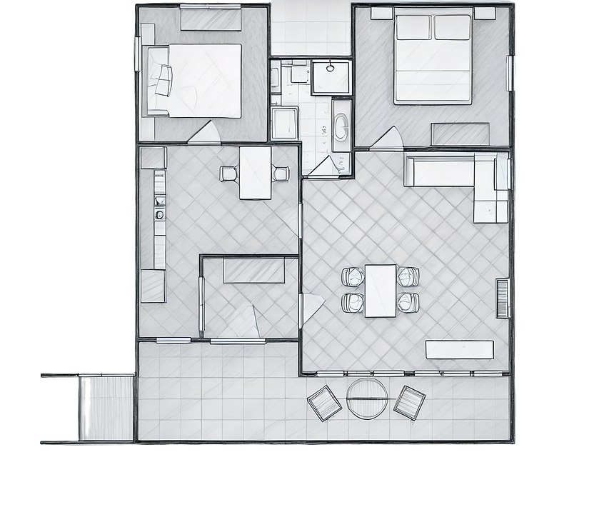 Grundrissplan des Apartment Rauchkofel