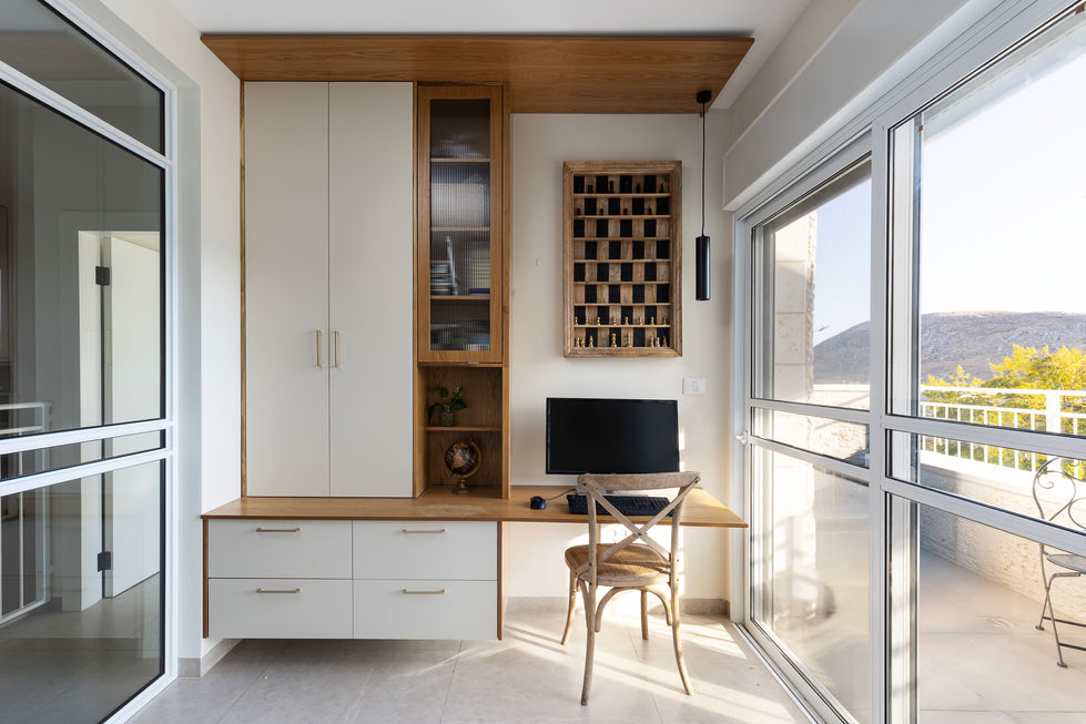 נגרות חדר עבודה, עיצוב פנים, הום סטיילינג