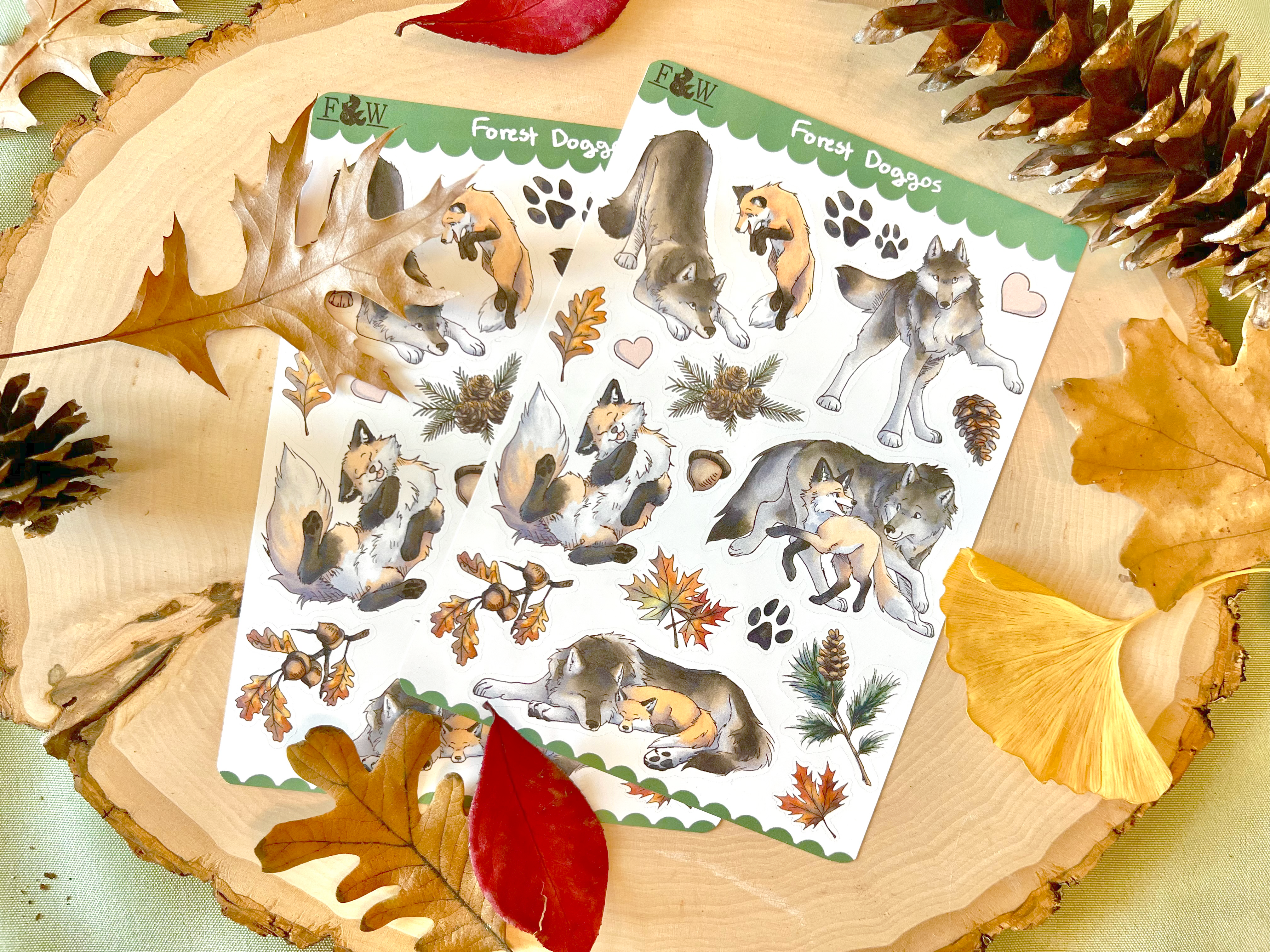 Forest Doggos - Sticker Sheet