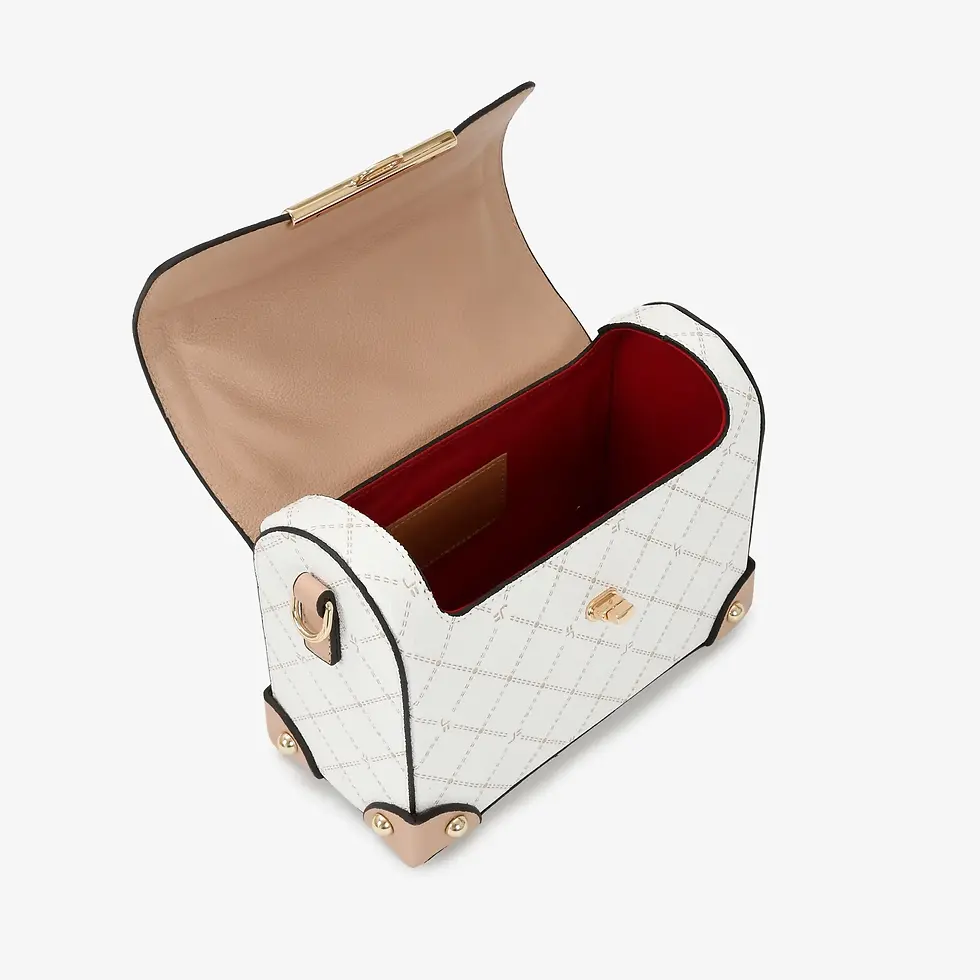 Miniatura: Bolsa Transversal Estruturada Monograma Jb Branca