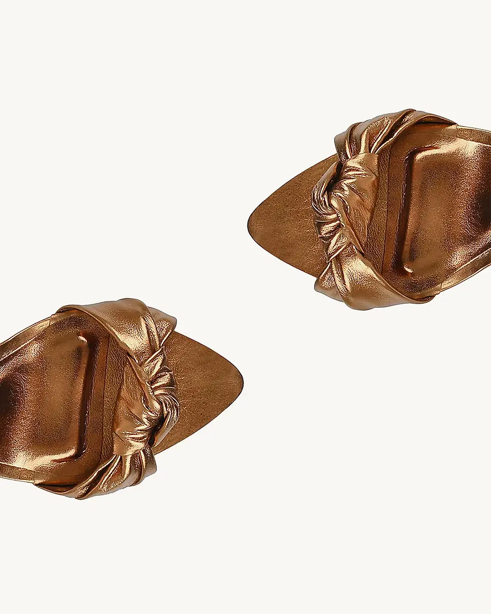 Miniatura: SANDÁLIA SALTO MÉDIO COURO BRONZE
