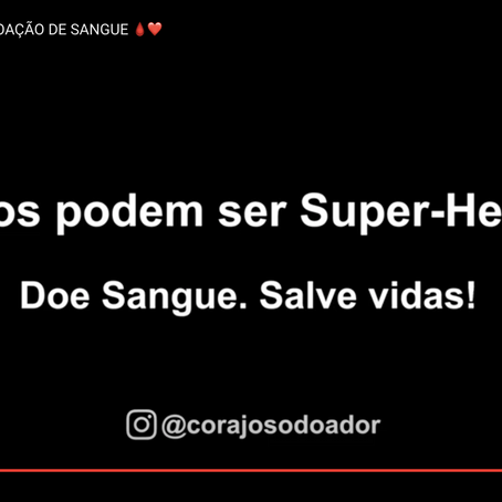 Sangue: doe, salve vidas