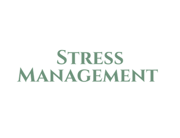 We provide Stress Management text on a black background