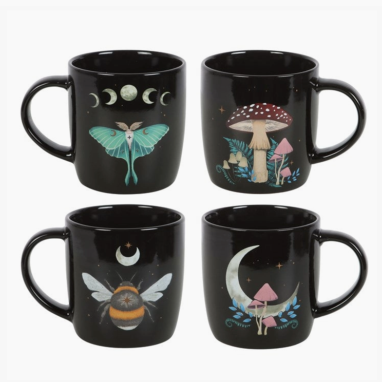 Set of 4 Dark Forest Mugs