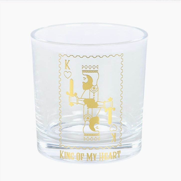 King of My Heart Drinking Glass