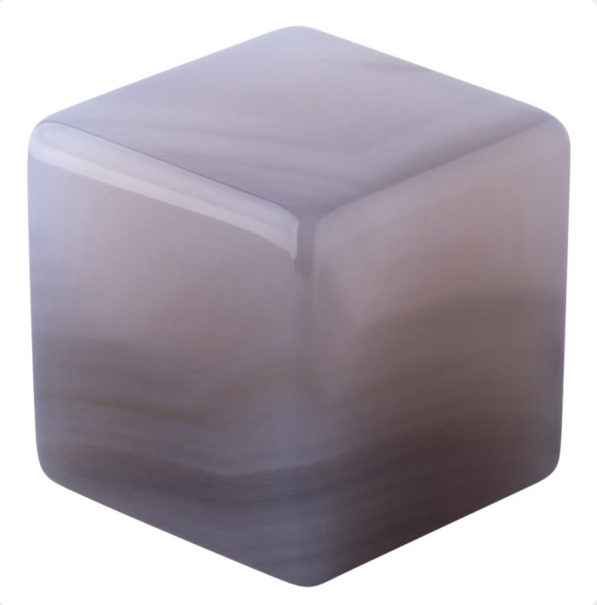 GREY AGATE CUBE 20MM (1PC)