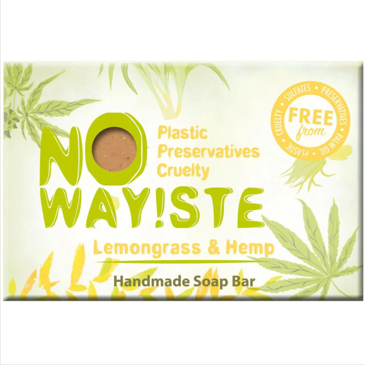Handmade Solid Soap Bar - Lemongrass & Hemp