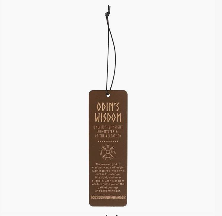 Odin's Wisdom Wooden Viking Bookmark